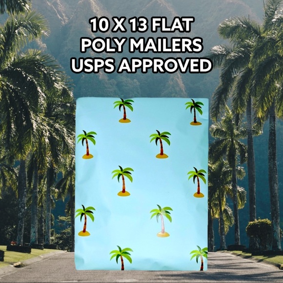 50 10X13 Palm Tree Poly Mailers CLEARANCE - Picture 2 of 6